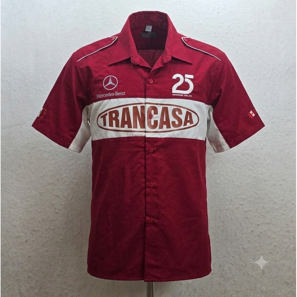 Duratex Trancasa Mercedes Benz 25th Anniversary Button Up Shirt. NWOT. Size M